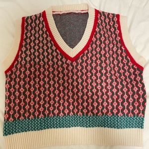 Vintage handmade knitted vest